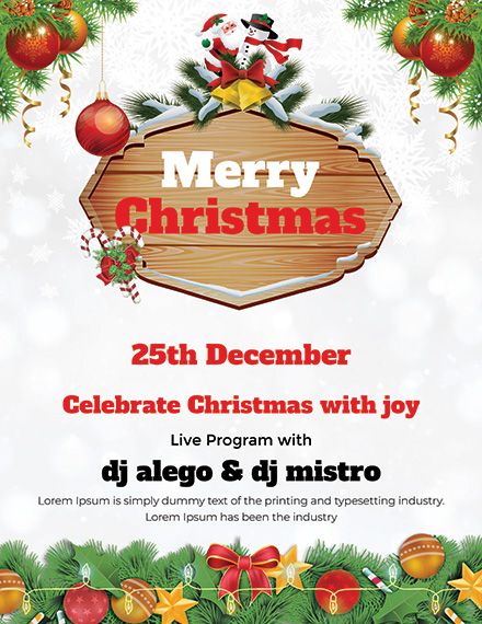 Detail Christmas Flyer Template Free Word Nomer 14