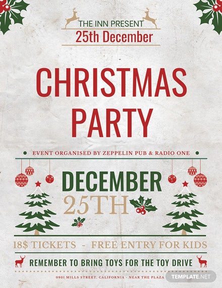 Detail Christmas Flyer Template Free Word Nomer 5