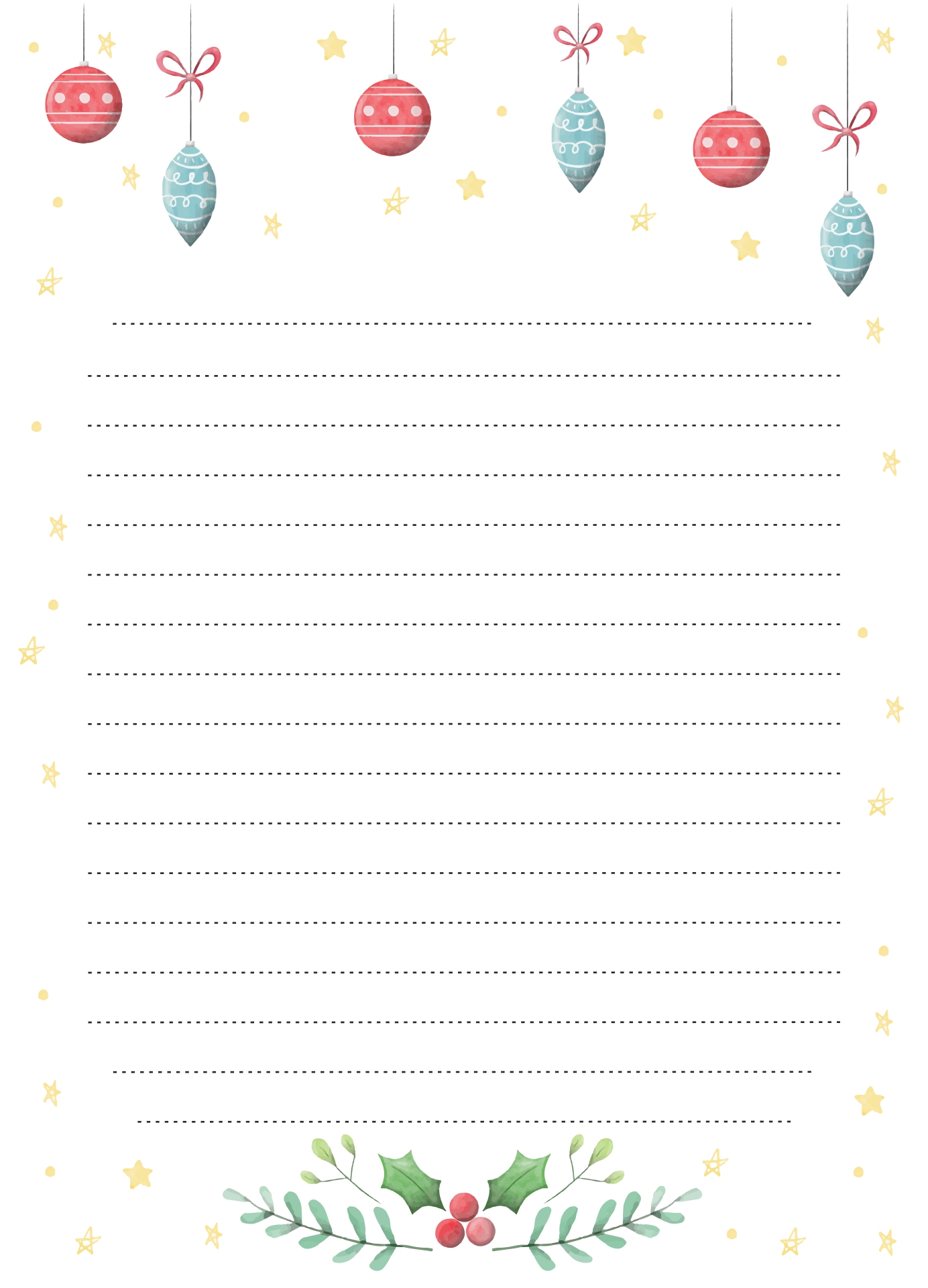 Detail Christmas Note Paper Template Nomer 11