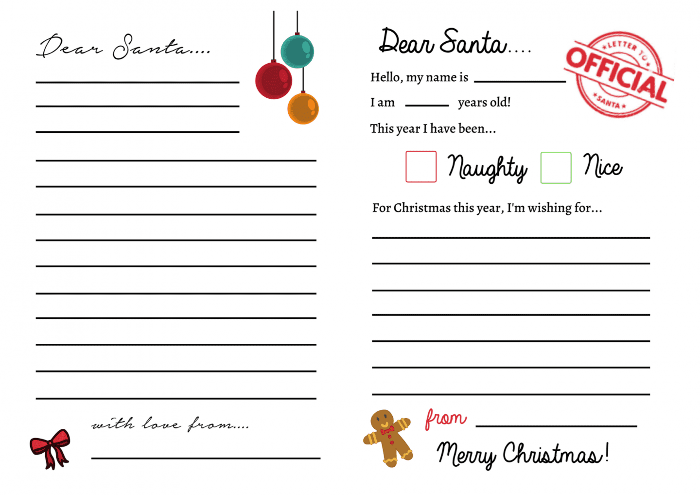 Detail Christmas Note Paper Template Nomer 27