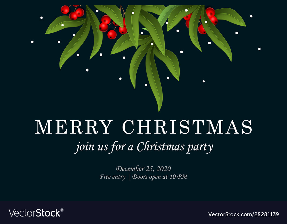 Detail Christmas Party Invitation Template Nomer 12