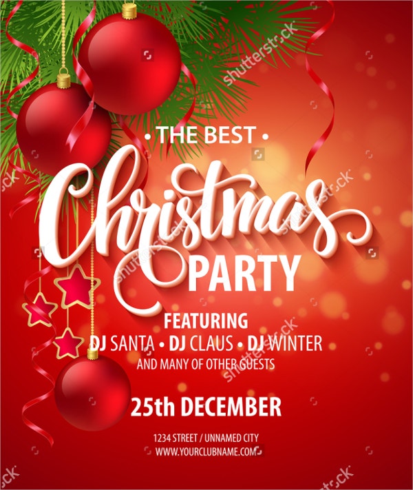 Detail Christmas Party Invitation Template Nomer 14