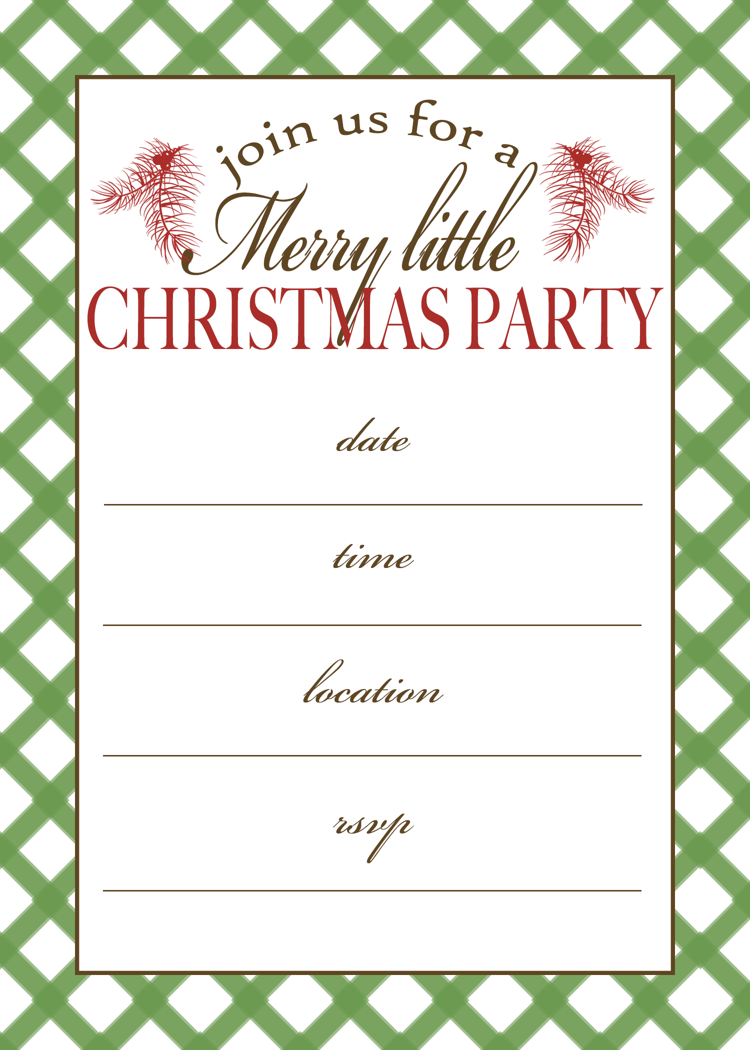 Detail Christmas Party Invitation Template Nomer 16