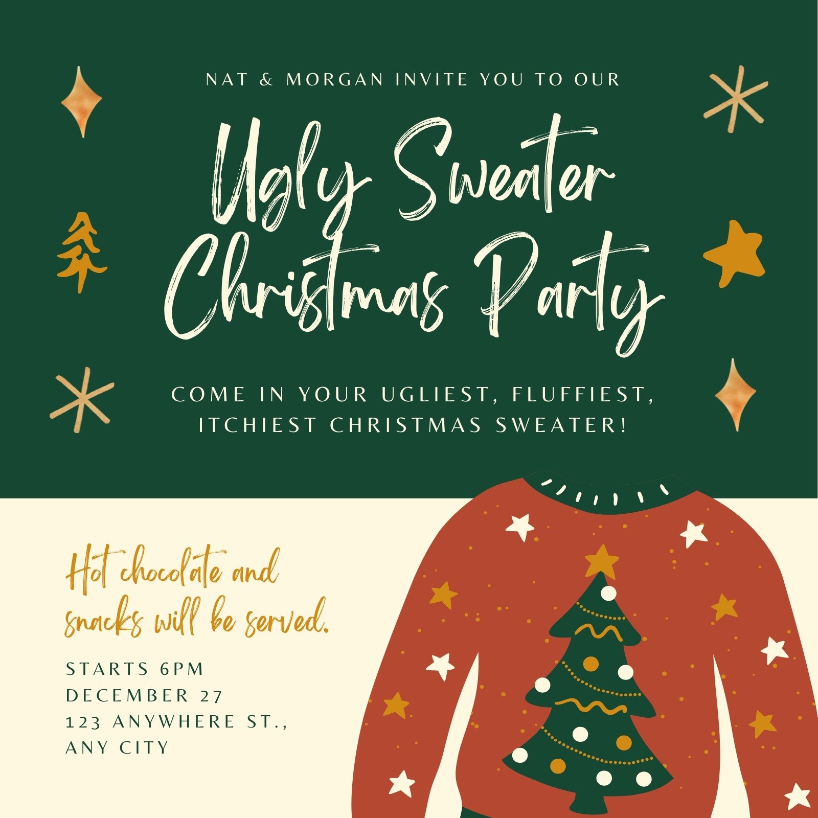 Detail Christmas Party Invitation Template Nomer 17