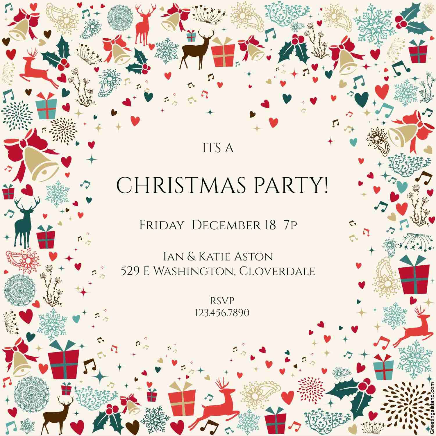 Detail Christmas Party Invitation Template Nomer 4