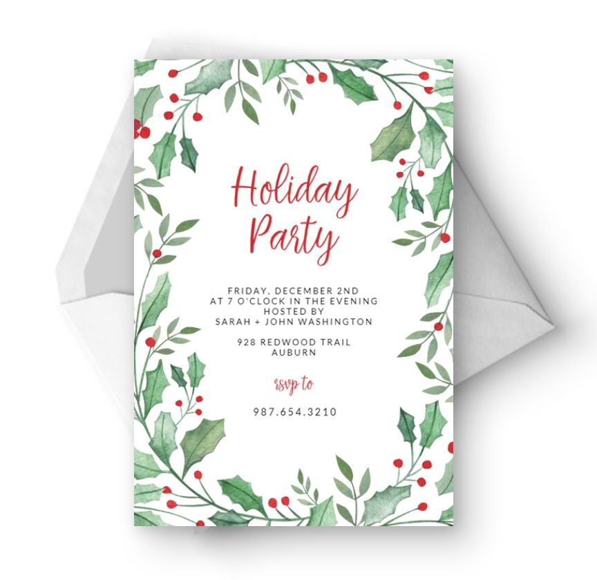 Detail Christmas Party Invitation Template Nomer 28