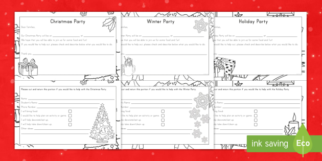 Detail Christmas Party Invitation Template Nomer 31