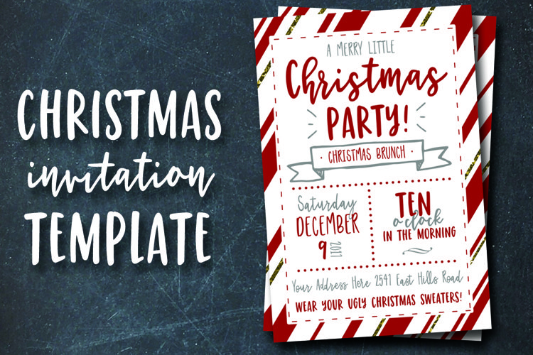 Detail Christmas Party Invitation Template Nomer 34