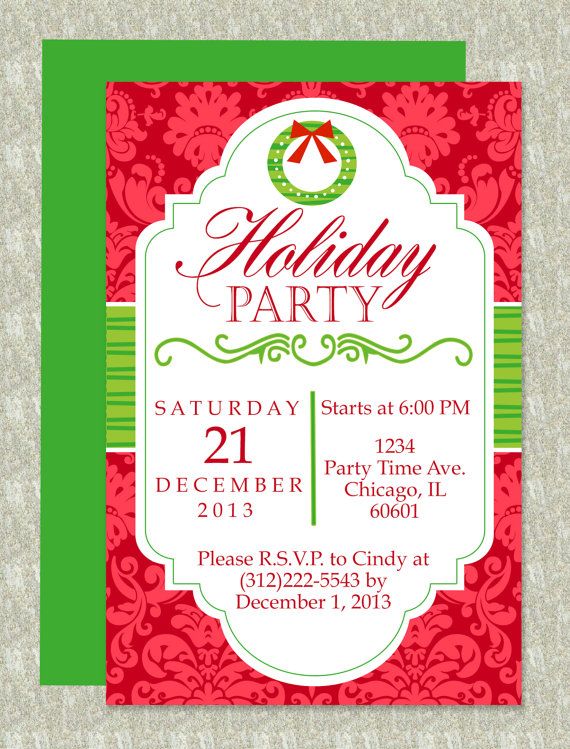 Detail Christmas Party Invitation Template Nomer 38