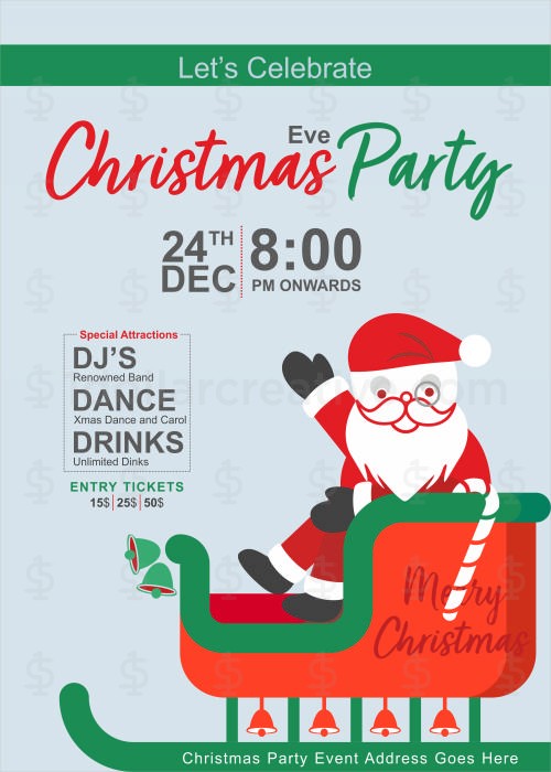 Detail Christmas Party Invitation Template Nomer 39