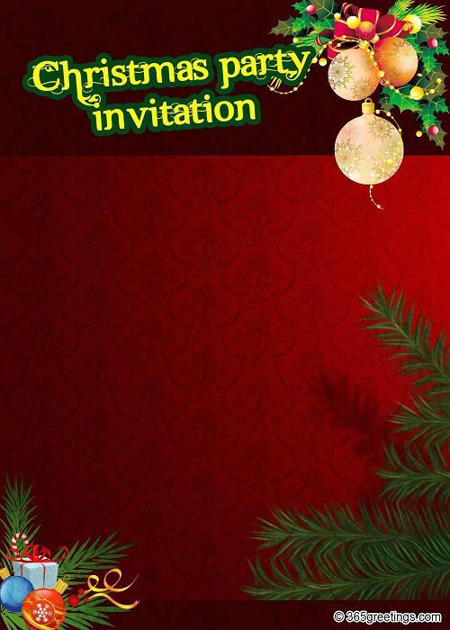 Detail Christmas Party Invitation Template Nomer 46