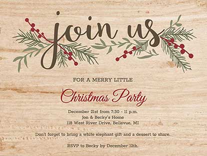 Detail Christmas Party Invitation Template Nomer 8