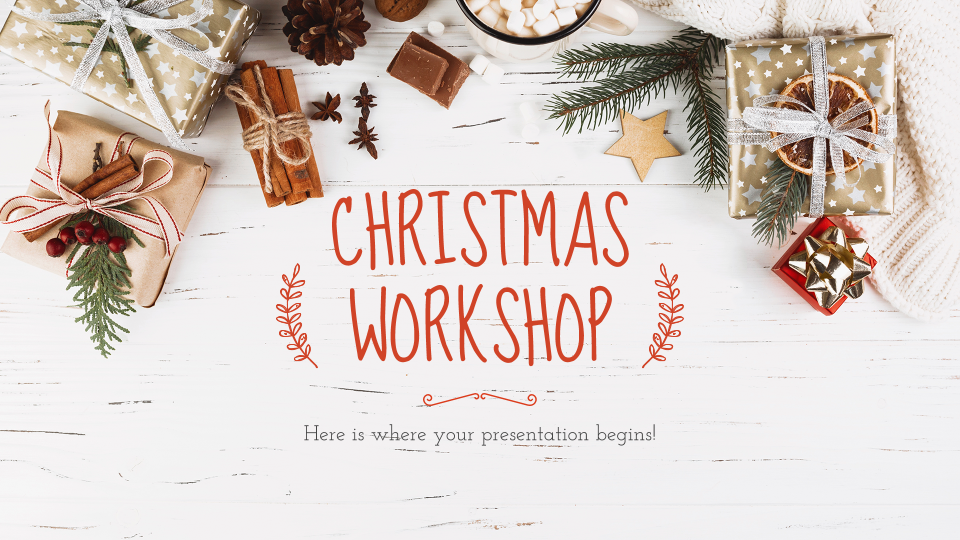 Detail Christmas Powerpoint Template Nomer 2