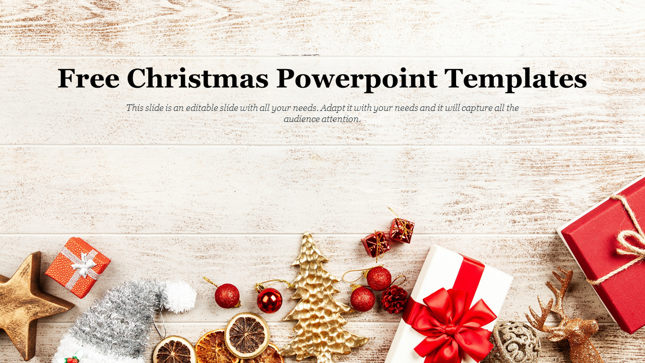 Detail Christmas Powerpoint Template Nomer 16