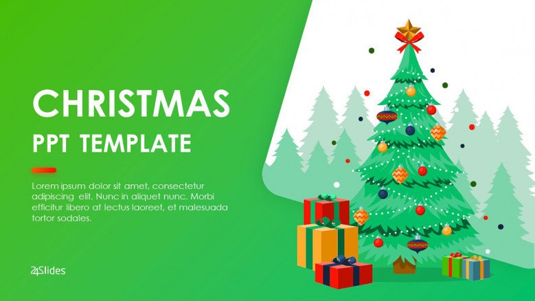 Detail Christmas Powerpoint Template Nomer 19