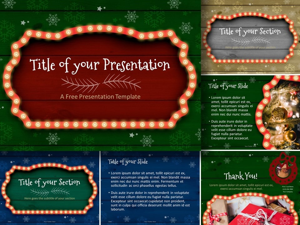 Detail Christmas Powerpoint Template Nomer 20