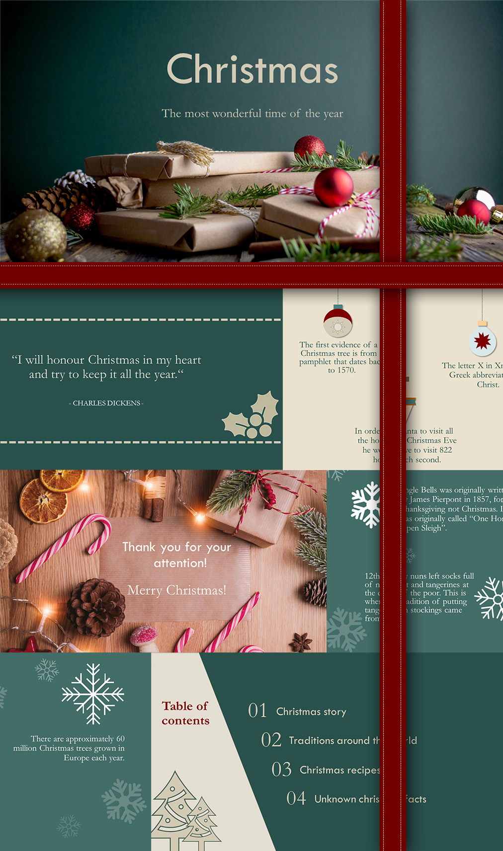 Detail Christmas Powerpoint Template Nomer 22