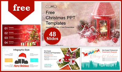 Detail Christmas Powerpoint Template Nomer 23