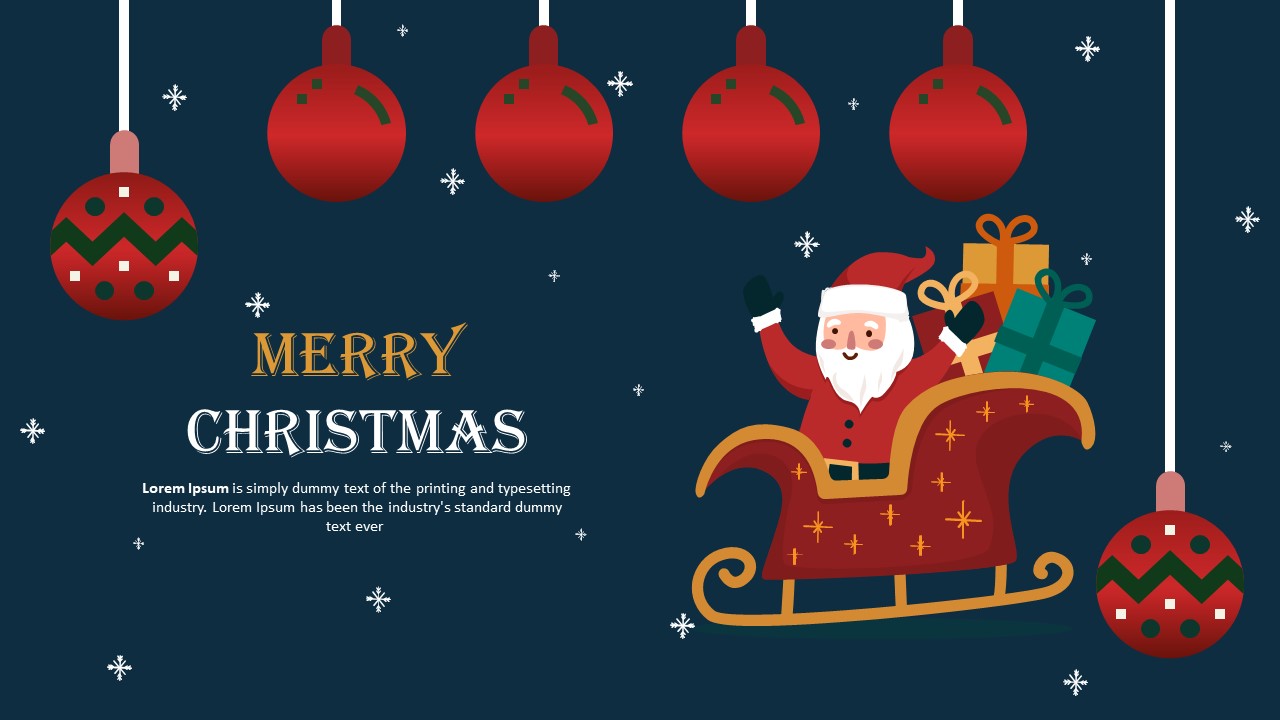 Detail Christmas Powerpoint Template Nomer 32