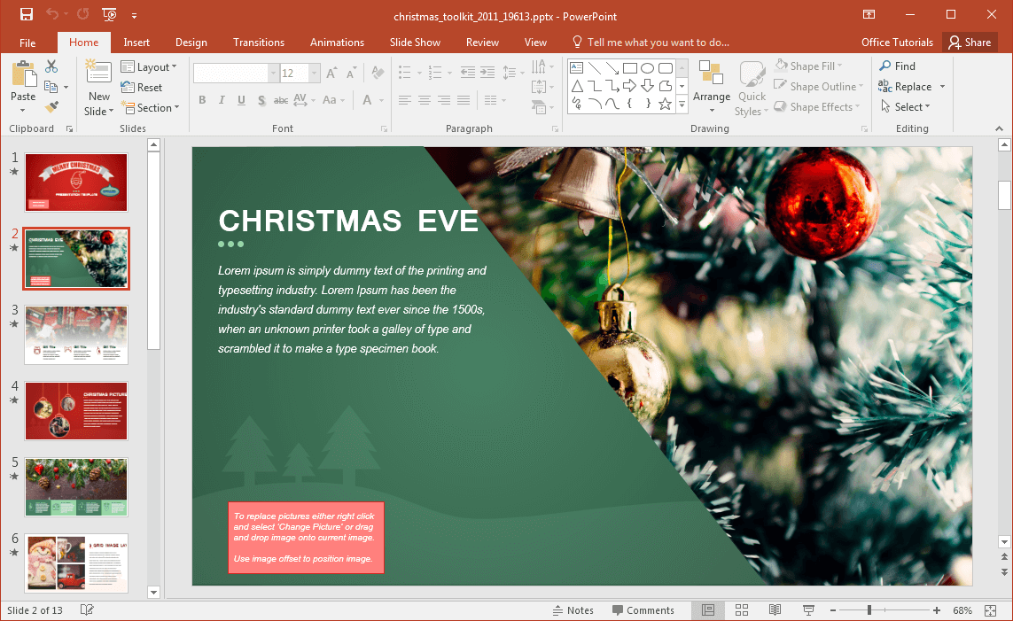 Detail Christmas Powerpoint Template Nomer 40