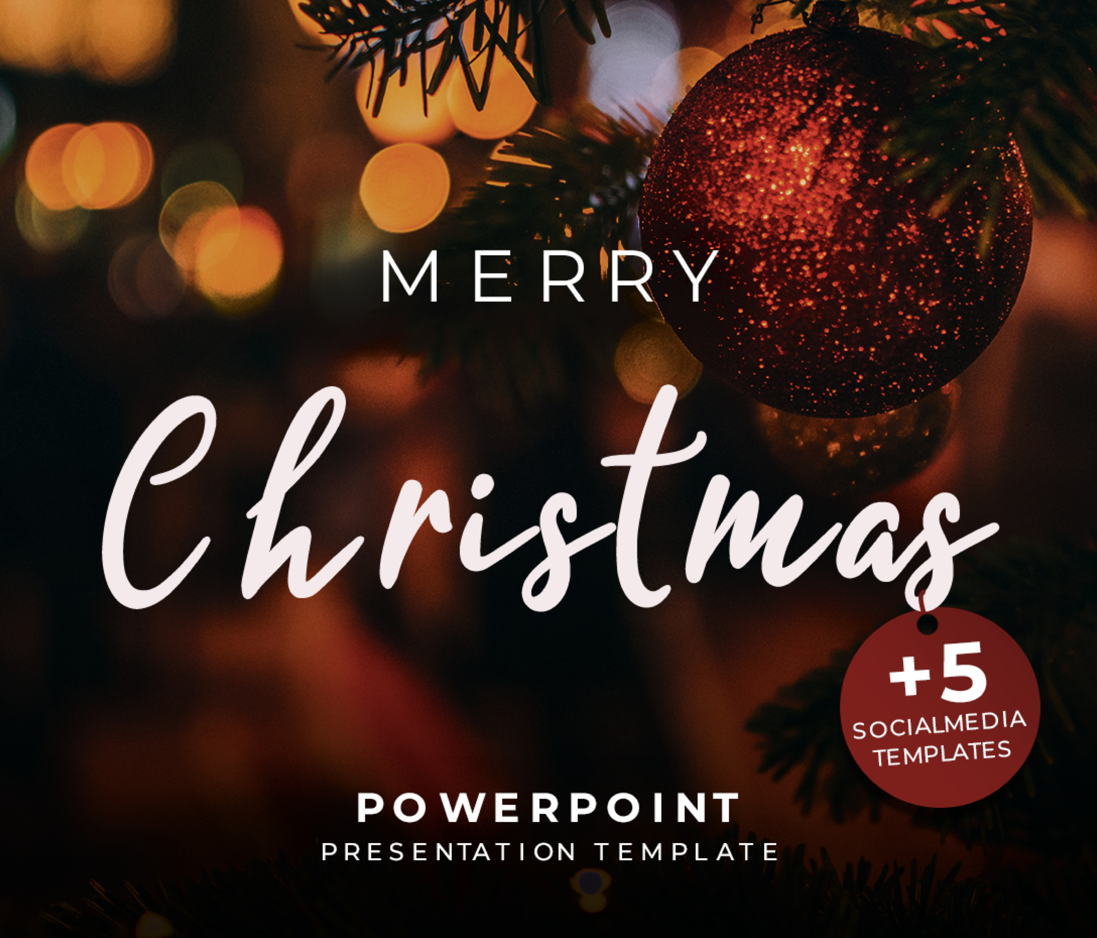 Detail Christmas Powerpoint Template Nomer 43