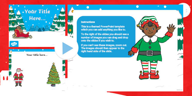 Detail Christmas Powerpoint Template Nomer 49