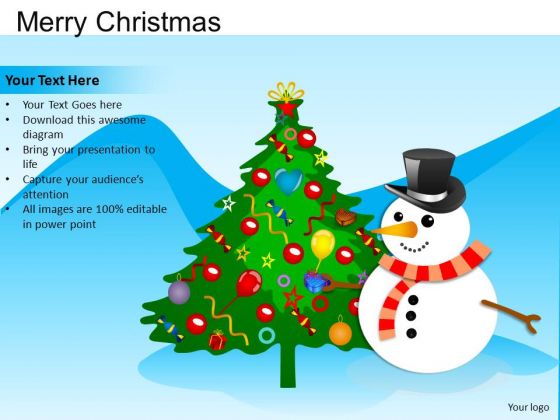 Detail Christmas Powerpoint Template Nomer 50