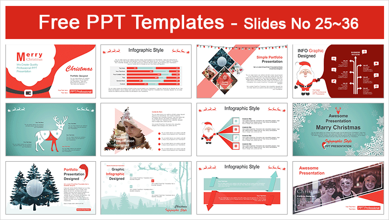 Detail Christmas Ppt Template Nomer 49