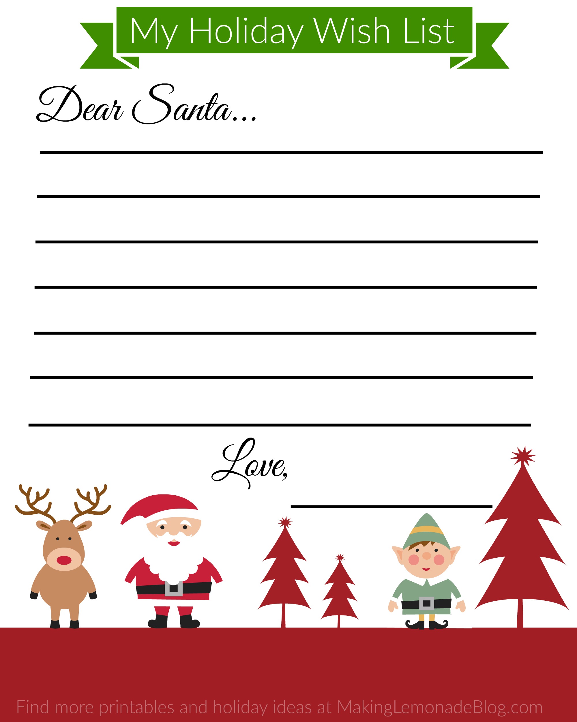 Detail Christmas Wish List Template Nomer 16