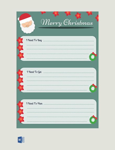 Detail Christmas Wish List Template Nomer 17