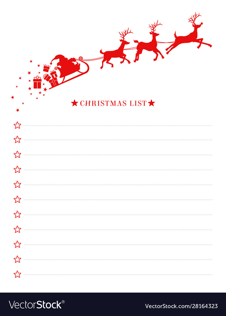 Detail Christmas Wish List Template Nomer 18
