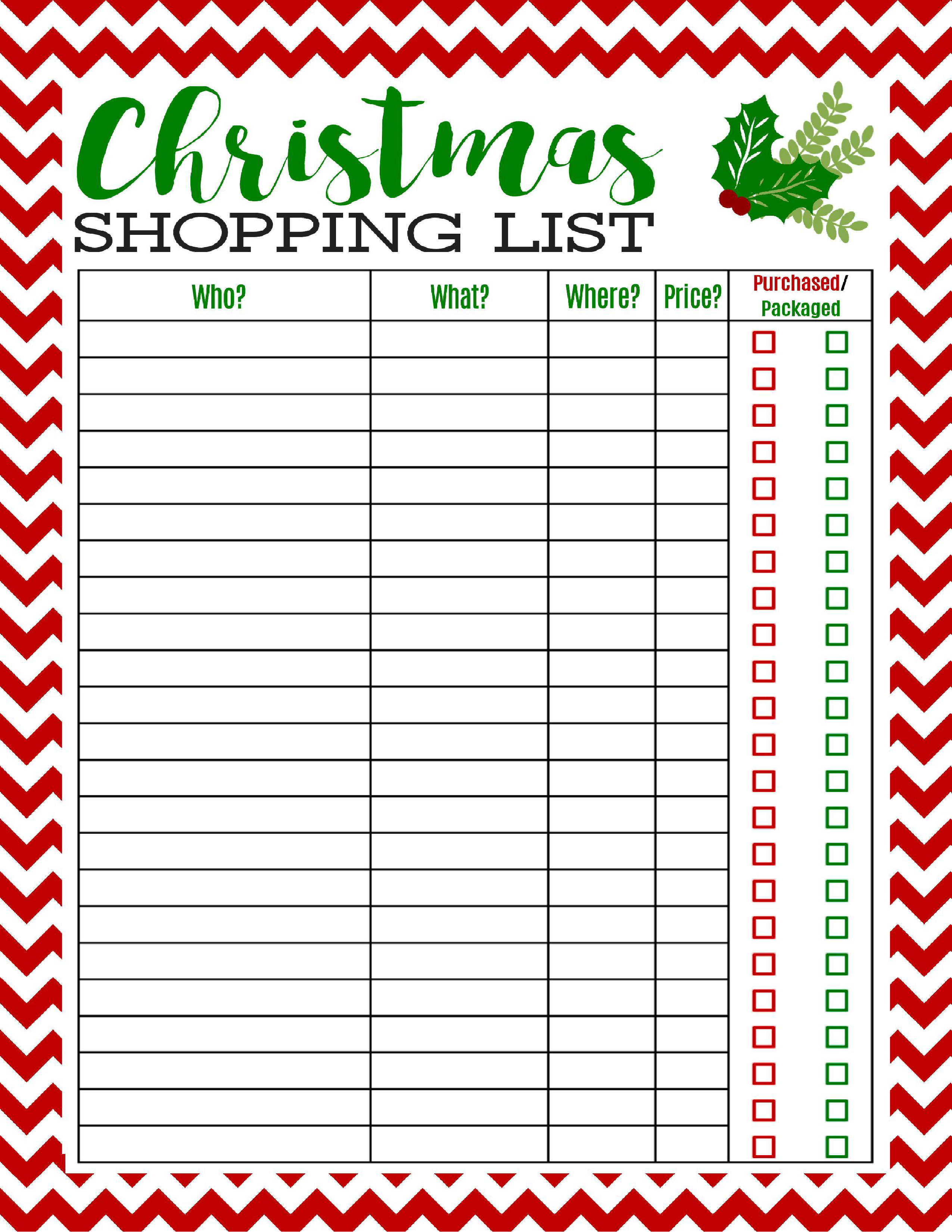 Detail Christmas Wish List Template Nomer 20