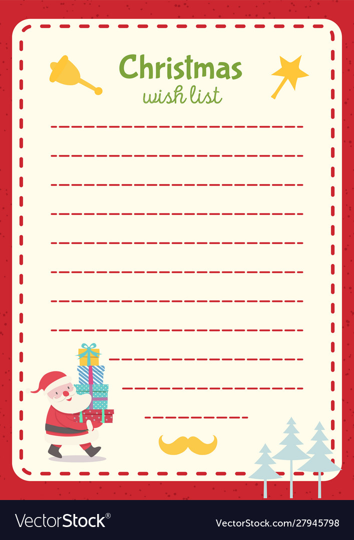 Detail Christmas Wish List Template Nomer 3