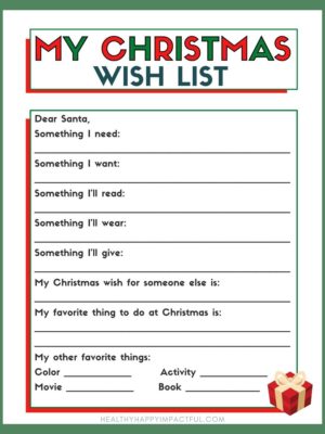 Detail Christmas Wish List Template Nomer 21