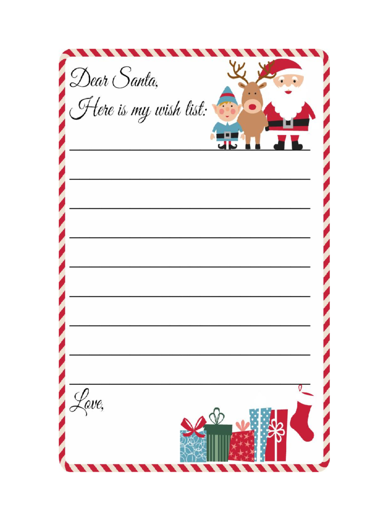 Detail Christmas Wish List Template Nomer 24