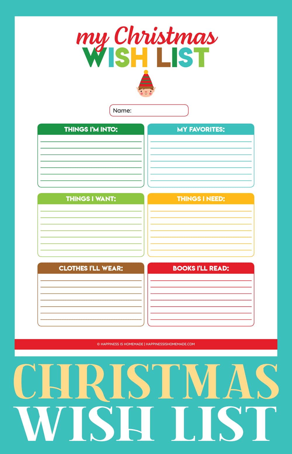 Detail Christmas Wish List Template Nomer 30