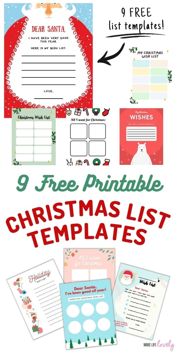 Detail Christmas Wish List Template Nomer 31