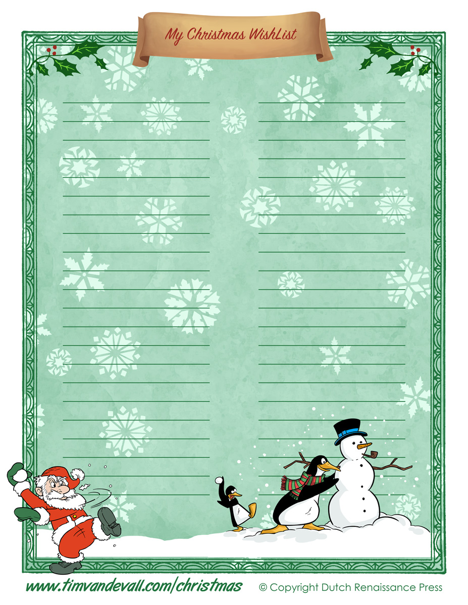 Detail Christmas Wish List Template Nomer 32