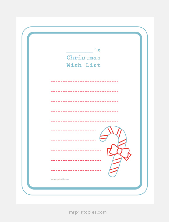 Detail Christmas Wish List Template Nomer 34
