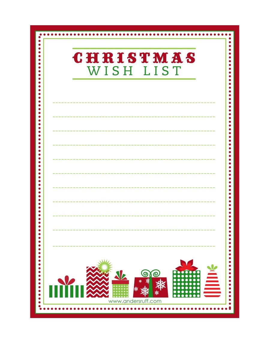 Detail Christmas Wish List Template Nomer 5