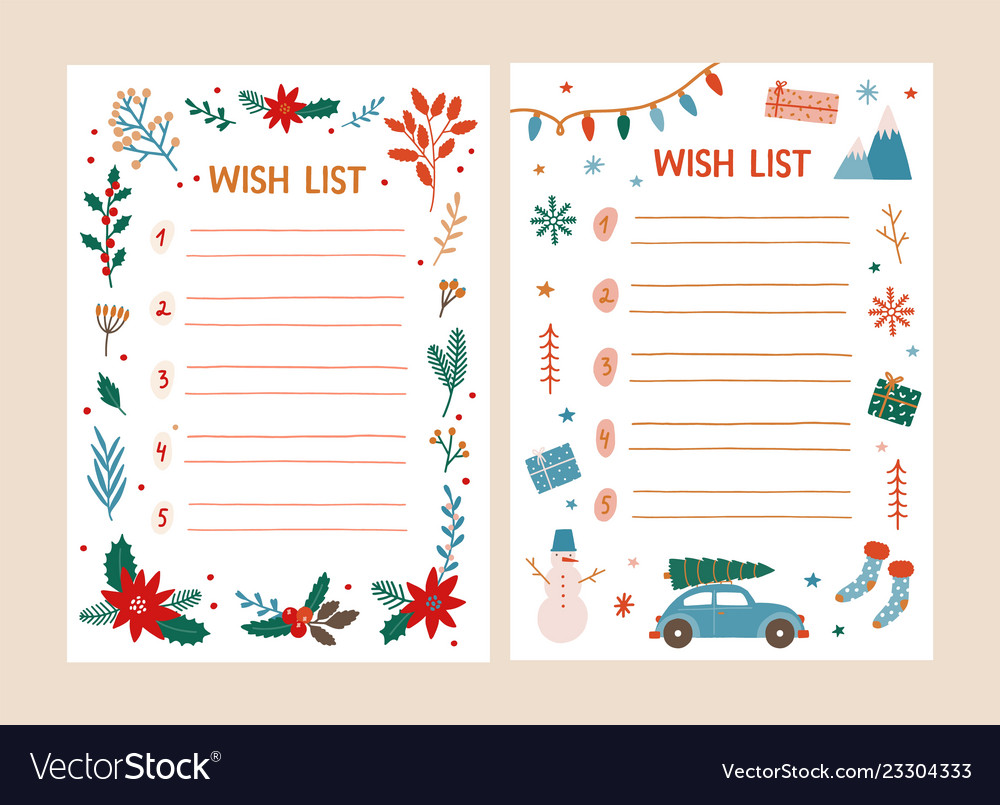 Detail Christmas Wish List Template Nomer 43