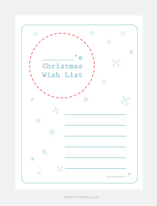 Detail Christmas Wish List Template Nomer 44