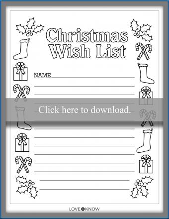 Detail Christmas Wish List Template Nomer 50