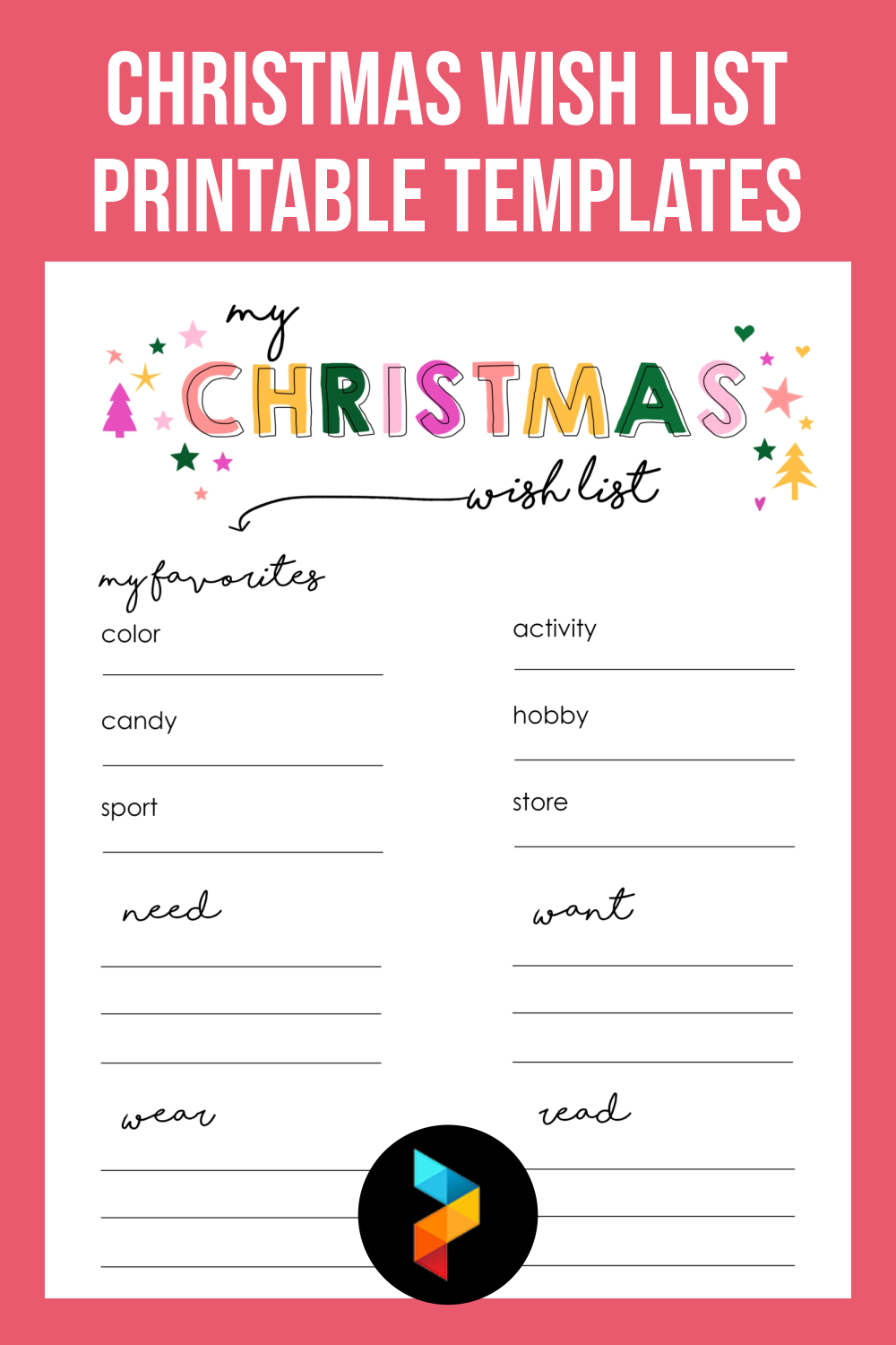 Detail Christmas Wish List Template Nomer 10