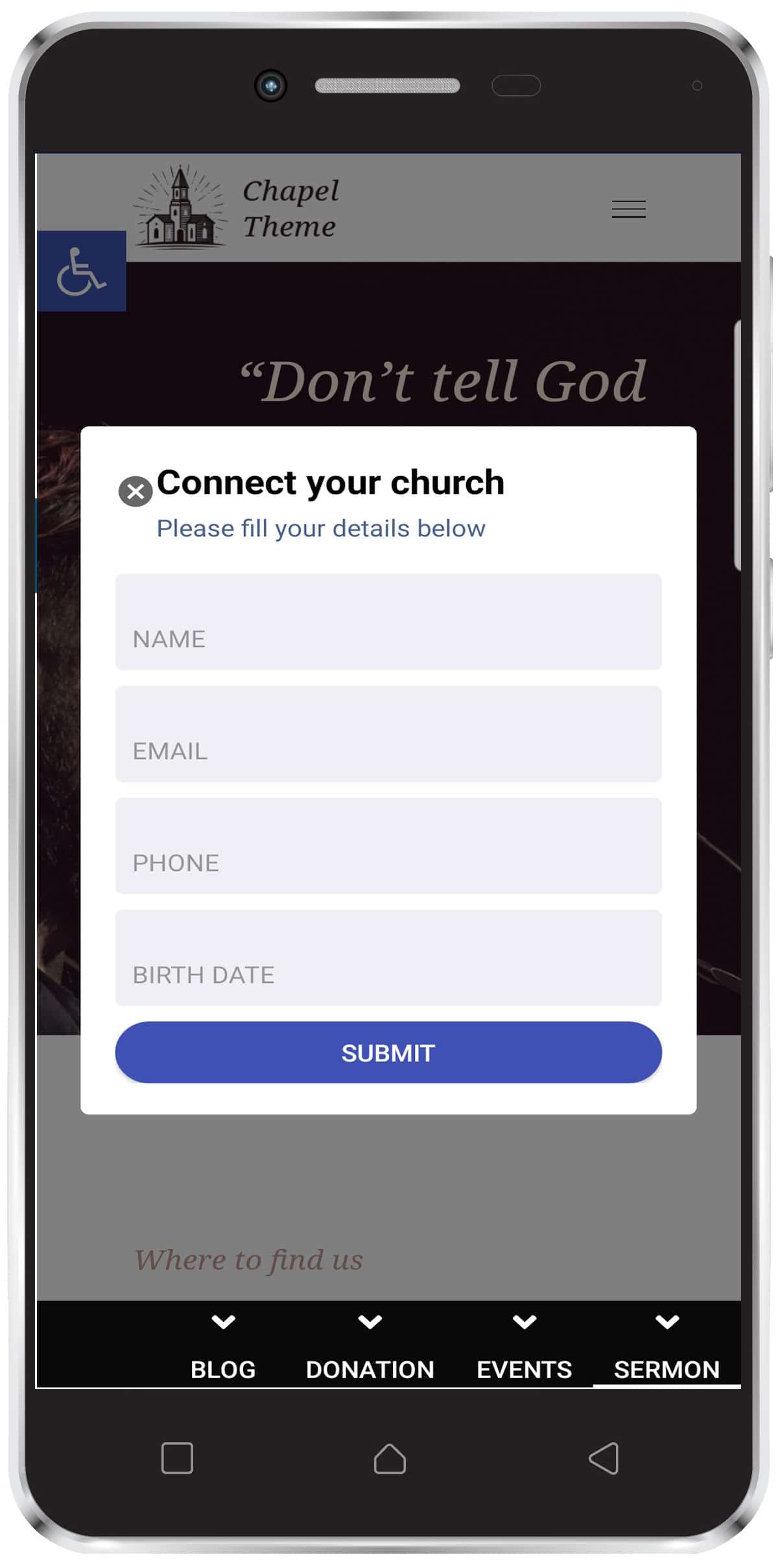 Detail Church App Template Nomer 30