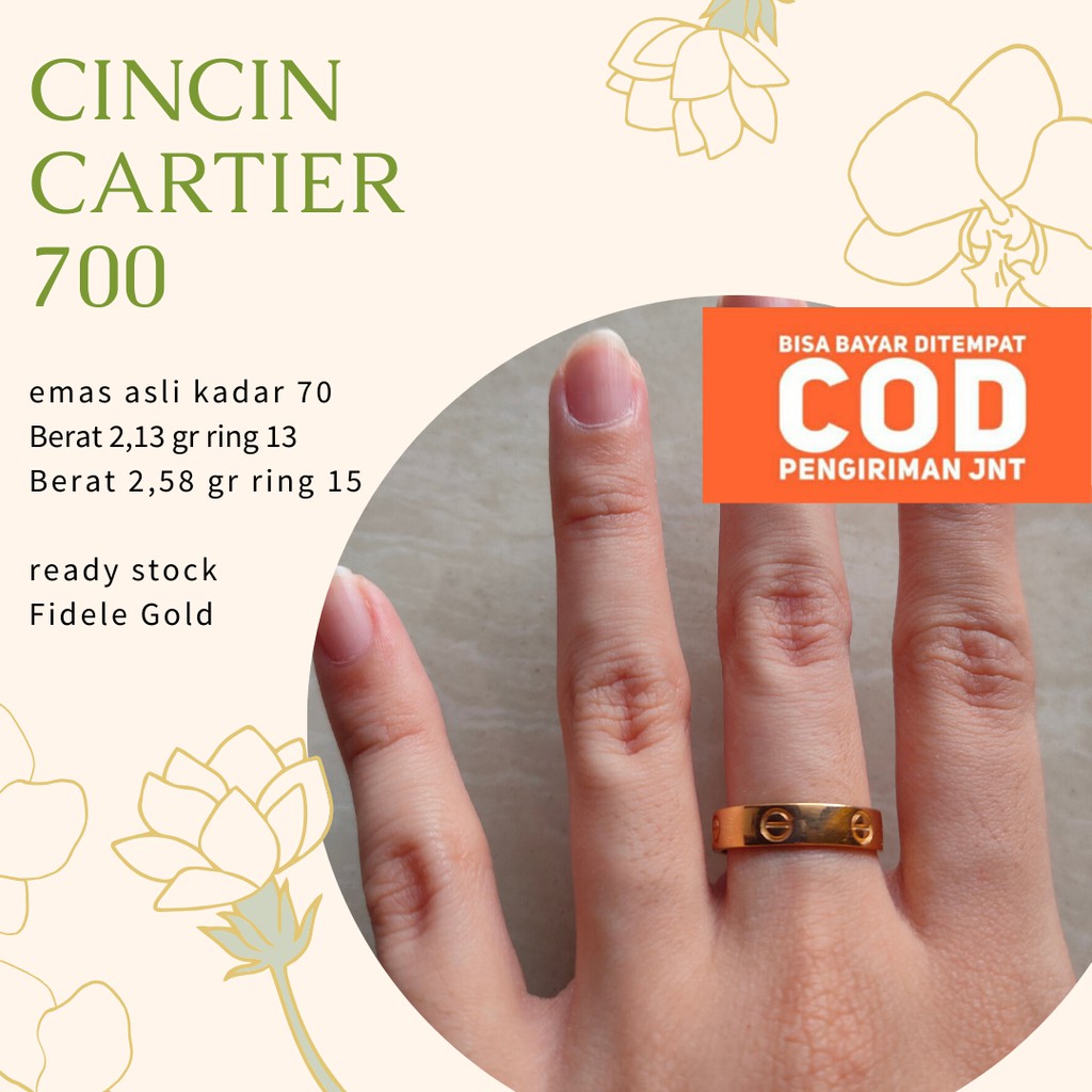 Detail Cincin Emas Cartier Nomer 10