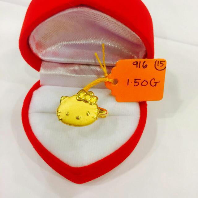 Detail Cincin Emas Hello Kitty Nomer 10