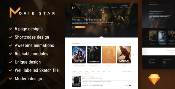 Detail Cinema Html Template Nomer 3