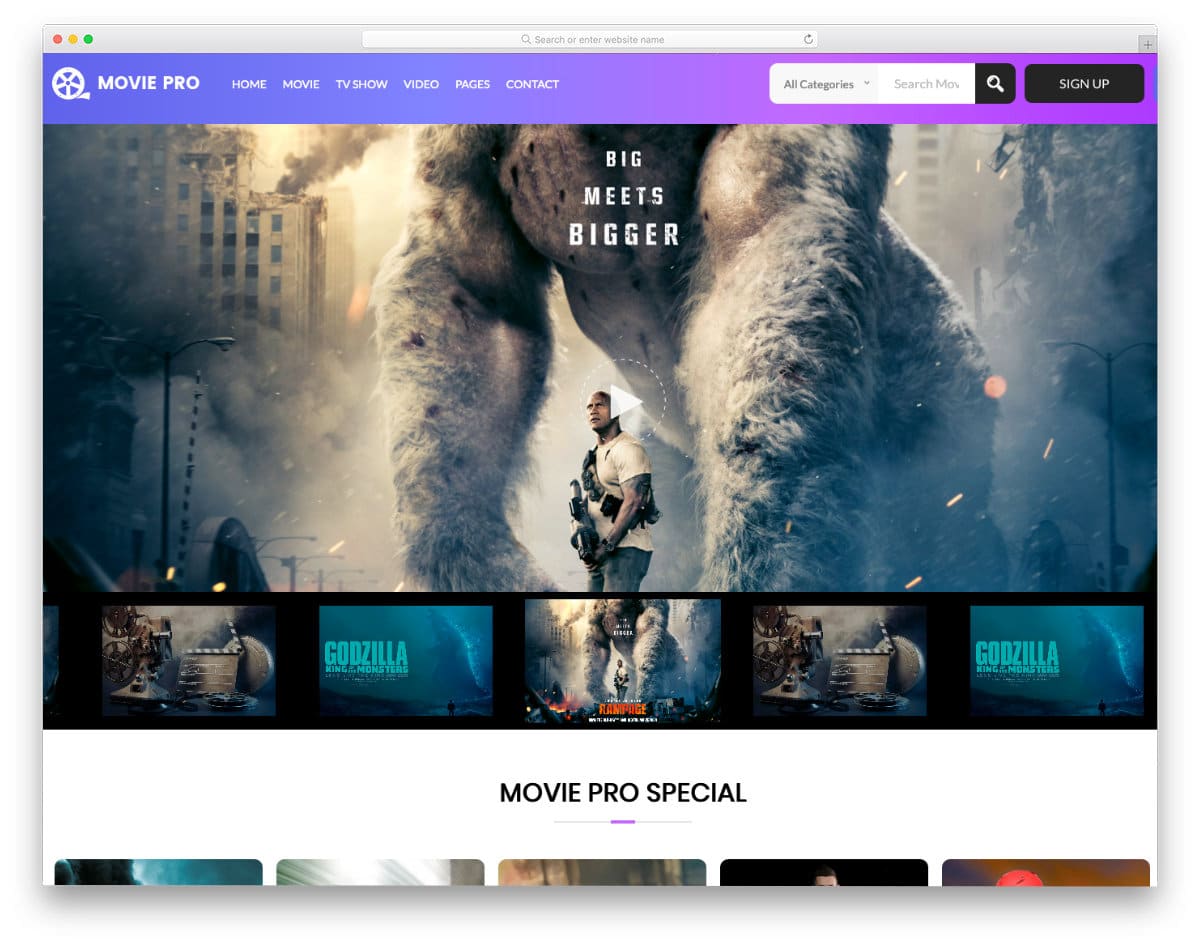 Detail Cinema Html Template Nomer 20