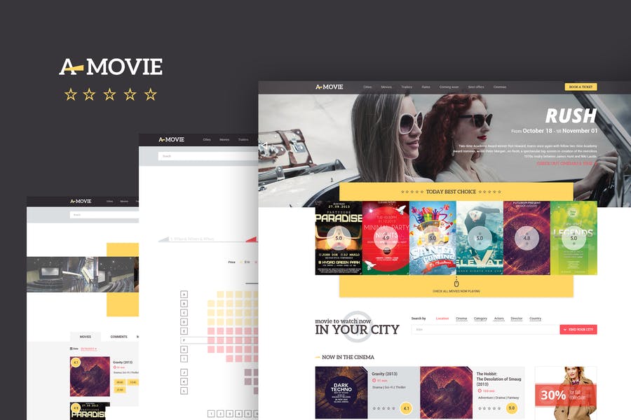 Detail Cinema Html Template Nomer 24